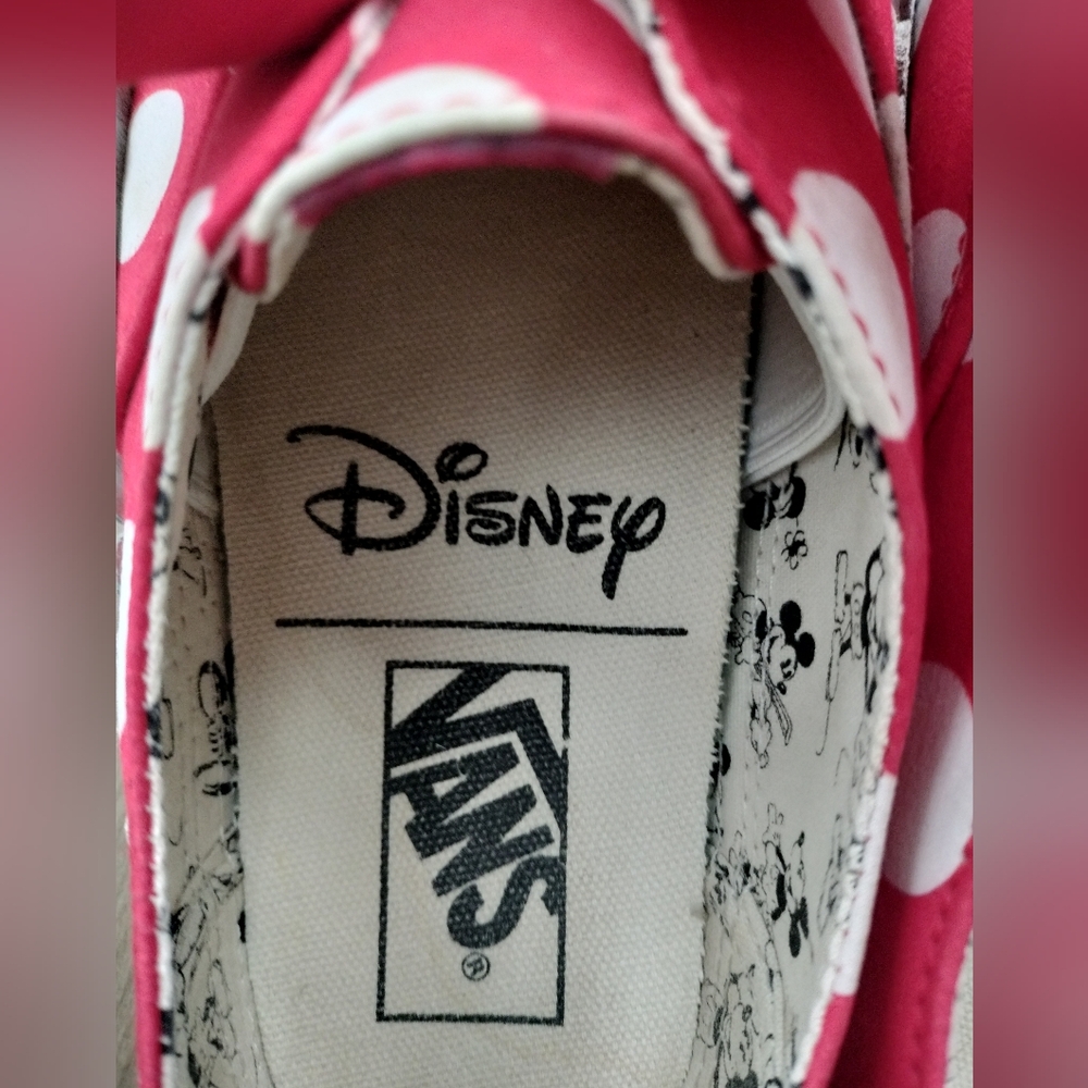 Vans X Disney Minnie Mouse White Polka Dot Slip-On Sneakers with Bow Woman's - Picture 5 of 9